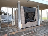The new home side ticket booth near completition.  (Photo by Ross A. Benson)
