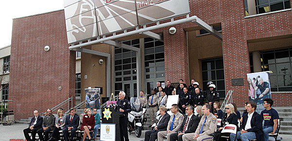 Interim Police Chief Scott LaChasse addresses the media, and audience during Press Event. (Photo by Ross A. Benson)