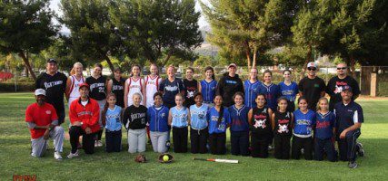 North All-Stars and South All-Stars together before the game (Photo by Ross A. Benson)