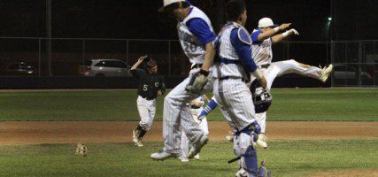 Burbank celebrates its wild card win (Photo by Ross A. Benson)