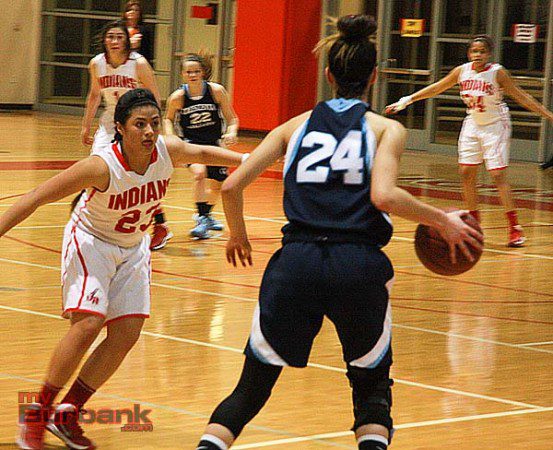 Paula Galicia, #23, scored 22 points to lead the Indians (Photo by Dick Dornan)