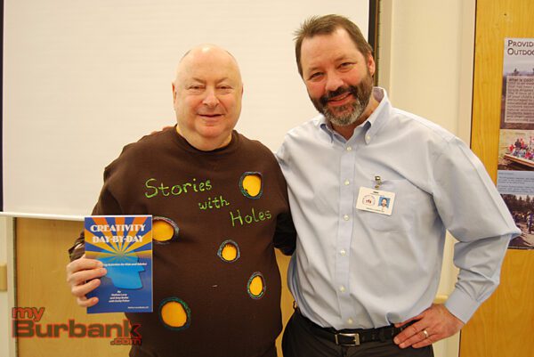 Author Nathan Levy and BUSD Director Dr. Tom Kissinger at the inaugural GATE conference.  (Photo By Lisa Paredes)