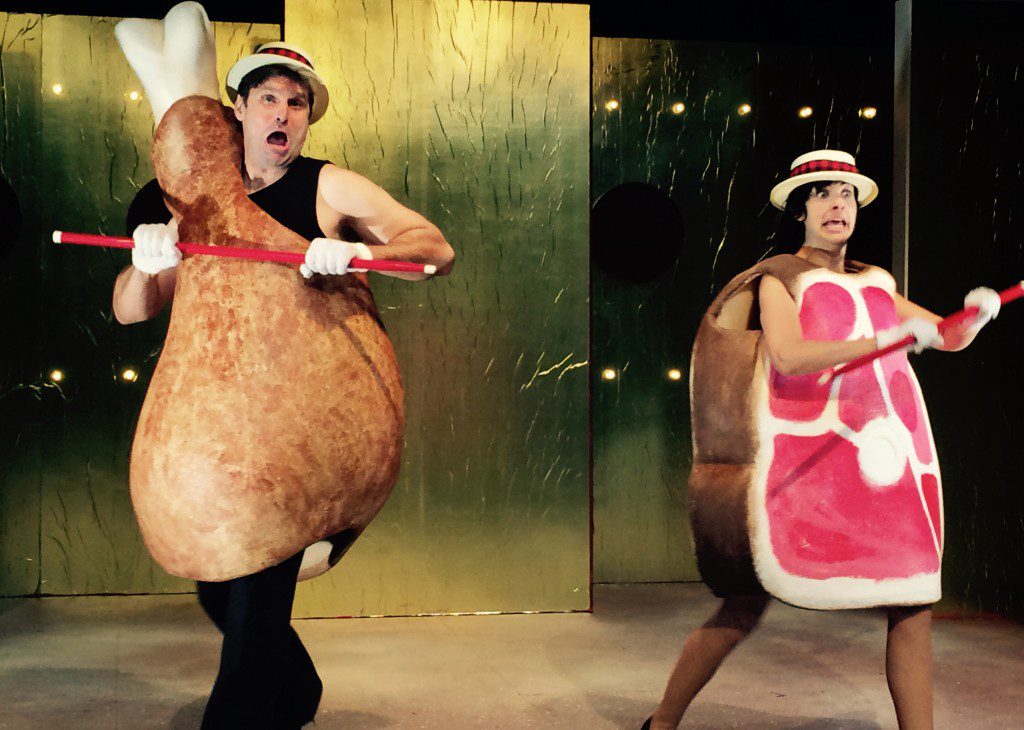 Chris Emerson and Dagney Kerr ham it up in Holiday Fever