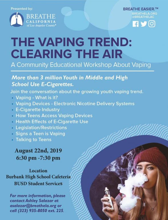 Burbank Unified Holds Vaping Educational Workshop myBurbank