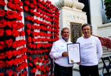 The City of Burbank Unveils Rose River Memorial Project on Steps of City Hall