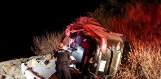 Car Loses Control, Rolls Over on Harvard Road Above Sunset Canyon