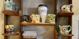 2nd Grade Class Makes Monster Mugs on Display at Ugly Mug Coffee House