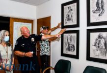 BPD Police Chief Mike Albanese Celebrates Guardians Tribute by Local Artist