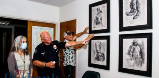 BPD Police Chief Mike Albanese Celebrates Guardians Tribute by Local Artist