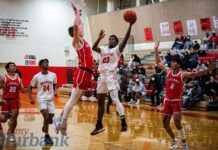 Burroughs Boys Basketball Can’t Keep Up With Bishop Diego, Lose 58-50