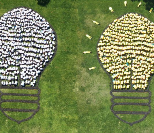 Edison Students Create a Living Painting with Art for the Sky