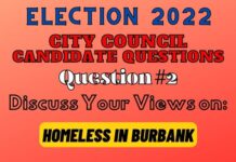 City Council Election Question #2 – Homeless in Burbank