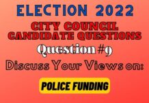 City Council Election Question #9 – Police Funding