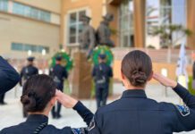 Burbank Police Honor Fallen Officer Matthew Pavelka With Wreath Placement on 19th Anniversary Of His Tragic Death