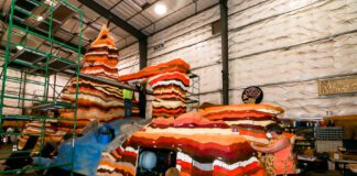 Burbank’s Rose Float “Adventure Awaits” Getting Worked On and Can Use Your Help