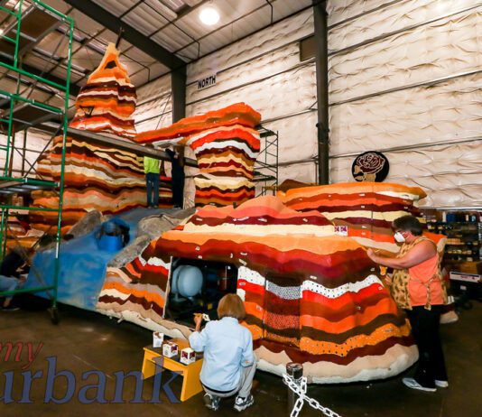 Burbank’s Rose Float “Adventure Awaits” Getting Worked On and Can Use Your Help