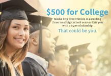 Media City Credit Union is Awarding Three College Scholarships this Year
