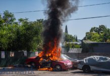 Photo Gallery: Burbank Firefighters Knock Down Auto Fire And Then Deal With Hazmat Incident