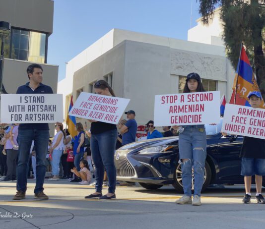 Photogallery: Protesters Take to Downtown Burbank Sunday