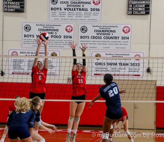 Burroughs Girls Volleyball Drops Four-Setter To Crescenta Valley