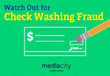 Media City Credit Union Educates Members on Check Washing and Check Fraud.