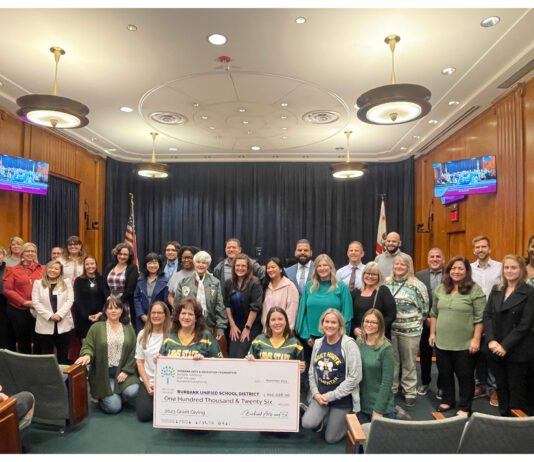 Burbank Arts and Education Foundation Gives Burbank Schools $100,000 in Funding