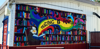 Burroughs Art Students Give Disney Elementary School a Nice Brush Up