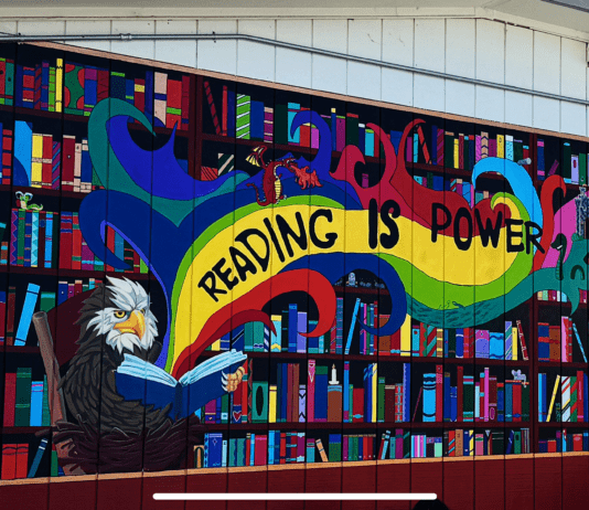 Burroughs Art Students Give Disney Elementary School a Nice Brush Up