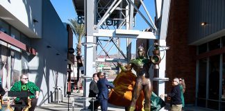 Green Lantern John Stewart Statue Unveiled at Burbank Empire Center
