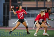 Burroughs Girls Flag Football Rips Village Christian 33-0