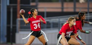 Burroughs Girls Flag Football Rips Village Christian 33-0