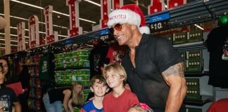 Dwayne “The Rock” Johnson Surprises YMCA Families with Gifts at Walmart Burbank