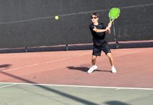 Burbank Freshmen Grow Up Quick in Playoff Tennis Win