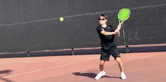 Burbank Freshmen Grow Up Quick in Playoff Tennis Win