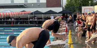 Burroughs’ Yuzna, St. Pierre Win League Swimming Titles