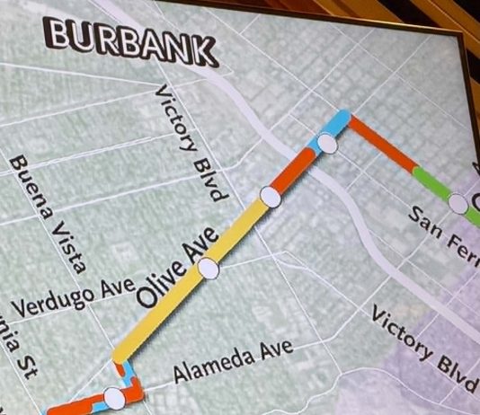 Metro Sues The City of Burbank Over Bus Rapid Transit Project on Olive Avenue
