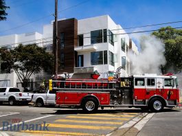 Burbank Fire Makes Quick Knockdown Of Fire At Construction Site.