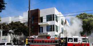 Burbank Fire Makes Quick Knockdown Of Fire At Construction Site.