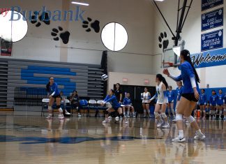 Burbank Girls Volleyball Victorious Over Visiting Glendale In Four Sets