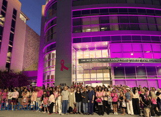 Disney Family Cancer Center Glows Pink for Breast Cancer Awareness Month