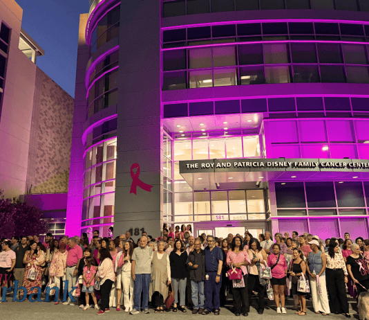 Disney Family Cancer Center Glows Pink for Breast Cancer Awareness Month